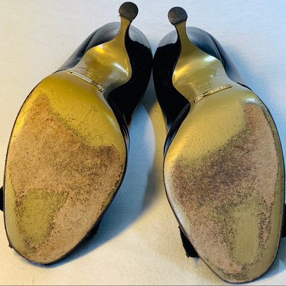 Dolce & Gabbana Patent Leather Bow Peep Toe 36.5 - Picture 7 of 10